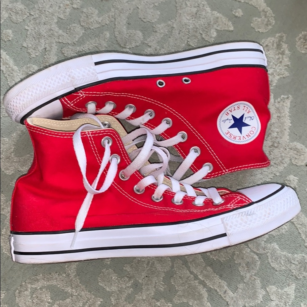 Red High Top Converse